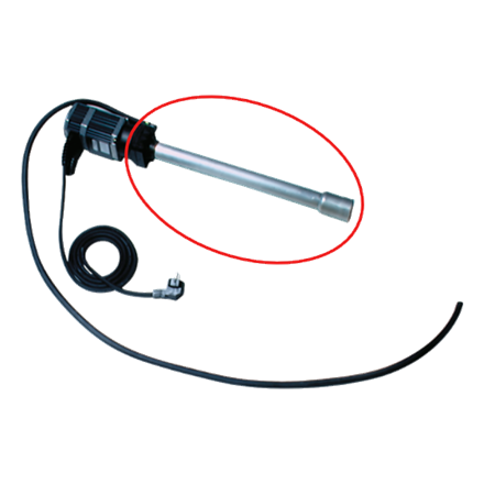 Tubo pompa completo 400 mm in alluminio per KRP 400 E+D