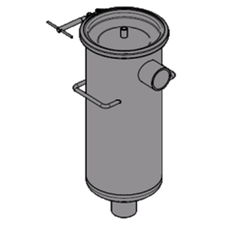 Unità di filtrazione dell'olio in acciaio inox 2" f con supporto a terra
