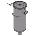 Unità di filtrazione dell'olio in acciaio inox 2" f con supporto a terra