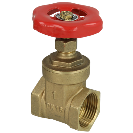 Valvola a manicotto in ottone 1” femmina PN16 PTFE, lunghezza 48 mm
