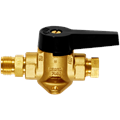 Valvola Serto di passaggio con collegamento conico 60° 6 - 1/4" in ottone