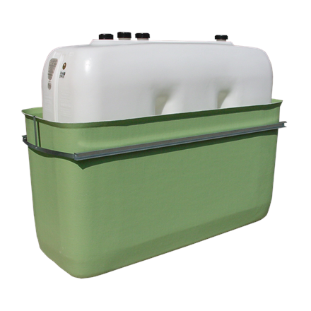 Vasca di contenimento in PFV 100% + cisterna 2000L